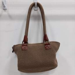 Brown Crocheted Tote Purse