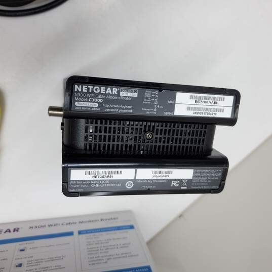 Untested Netgear N300 Model C3000 WiFi Cable Modem Router P/R image number 3