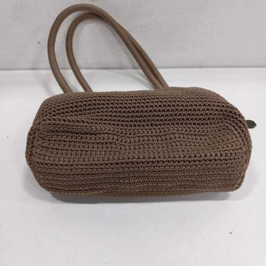 Brown Crocheted Tote Purse image number 3