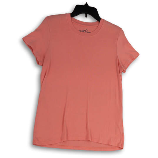 Womens Pink Short Sleeve Crew Neck Regular Fit Pullover T-Shirt Size Large image number 1