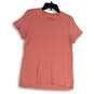 Womens Pink Short Sleeve Crew Neck Regular Fit Pullover T-Shirt Size Large image number 1