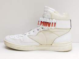 Moschino Men's White Leather High Top Sneakers Size 44 Authenticated alternative image