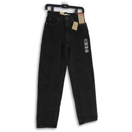 NWT Womens Black 94 Baggy Denim Dark Wash Straight Leg Jeans Size 24X31