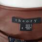 Theory WM's Blue Tweed & Brown Leather Cropped Jacket Size 6 image number 3