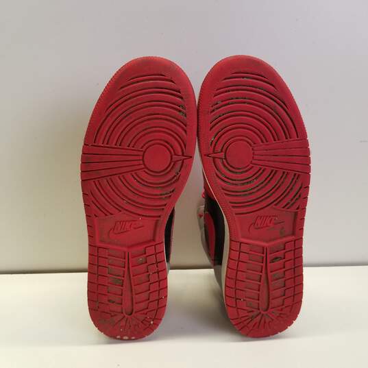 2013 Nike Air Jordan 1 Mid Fire Red Grey Size (6.5Y)Women (8) image number 5