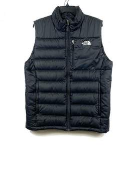 The North Face Mens Black Pockets Sleeveless Full Zip Vest Jacket Size Medium