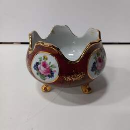 Vintage Italian Design Scalloped Porcelain Decorative Bowl