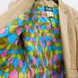 D&G Khaki Single Button Multicolor Lined Blazer image number 4