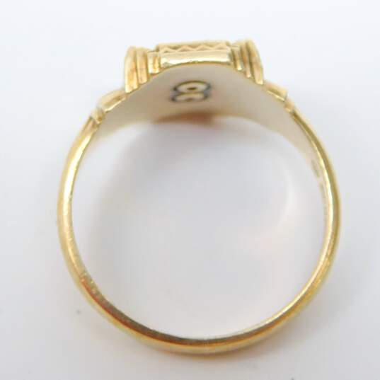 10K Gold Vintage Highschool Class Ring 4.3g image number 4