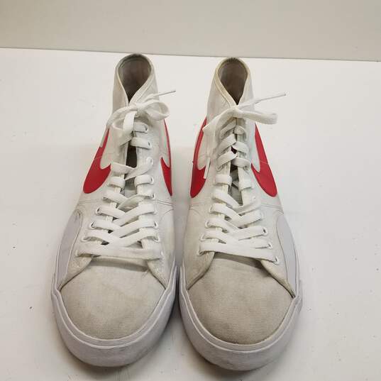 Nike Blazer Court Mid SB White, University Red Sneakers DC8901-101 Size 9.5 image number 6
