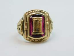 Vintage 1950 10K Yellow Gold Ruby Allderdice High School Class Ring 6.2g alternative image