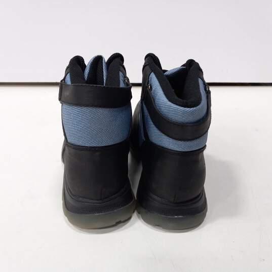 Predictions Women's Black/Blue Denim Lace-Up Boots Size 6 image number 4