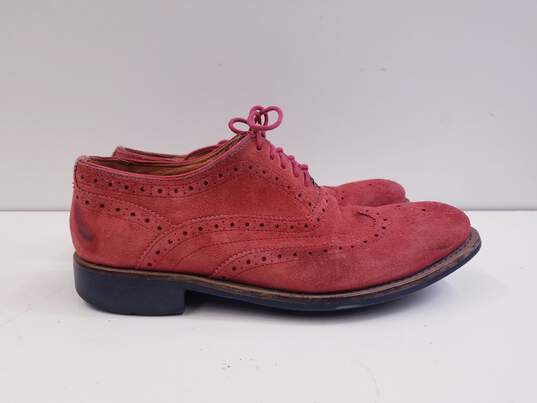 Ted Baker Suede Oxford Wingtip Shoes Red 8 image number 2