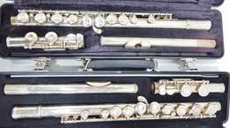Armstrong Brand 102 and 104 Model Flutes w/ Hard Cases (Set of 2)