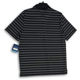 NWT Mens Multicolor Striped Performance Short Sleeve Golf Polo Shirt Size M alternative image
