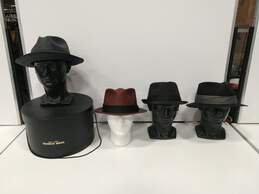 Bundle of 4 Hats w/ Hat Box