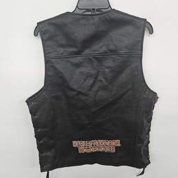Harley-Davidson Black Leather Vest alternative image