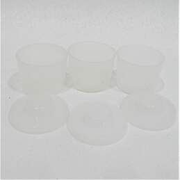 Lot of 3 LEGO Round Clear Plastic Pick-A-Brick Cups Canister Small 2002