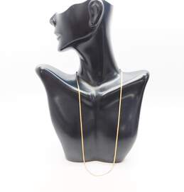 Fancy 14k Yellow Gold Herringbone Chain Necklace 2.0g
