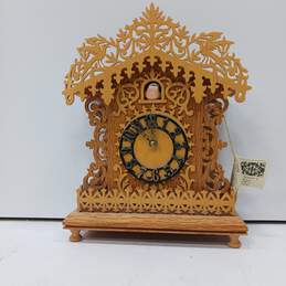 Victorian Style Oakwood Burch Mantel Clock