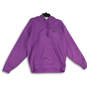 Mens Lavender Drawstring Long Sleeve Pullover Hoodie Size Medium image number 1