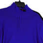 Mens Black Tight-Knit 1/4 Zip Mock Neck Long Sleeve Pullover Sweater Size L image number 3