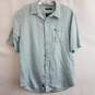 True Religion Men's Button Up Short-Sleeved Blue Collared Shirt Size M image number 1