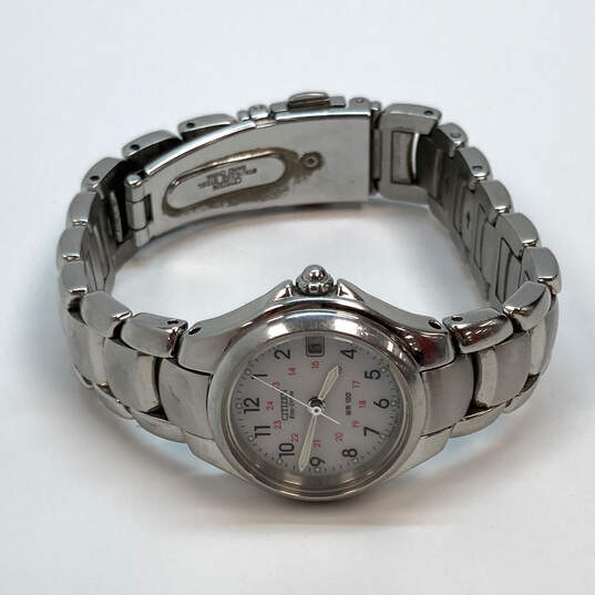 Designer Citizen Eco-Drive Silver-Tone Stainless Steel Analog Wristwatch image number 2