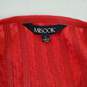 Misook Red Textured 3/4 Sleeve Top Women's Size L image number 3
