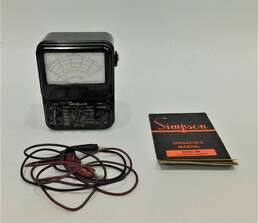 Simpson Electric Analog Multimeter Model 260 W/ Probes & Case UNTESTED