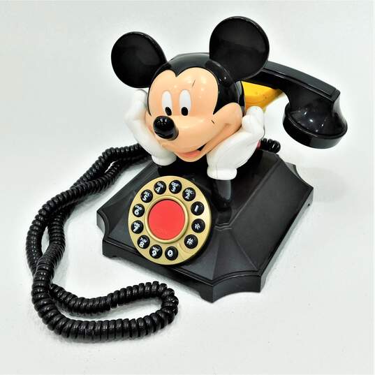 VTG 90s Telemania Disney Mickey Mouse Desk Phone Redial Push Button Telephone image number 1