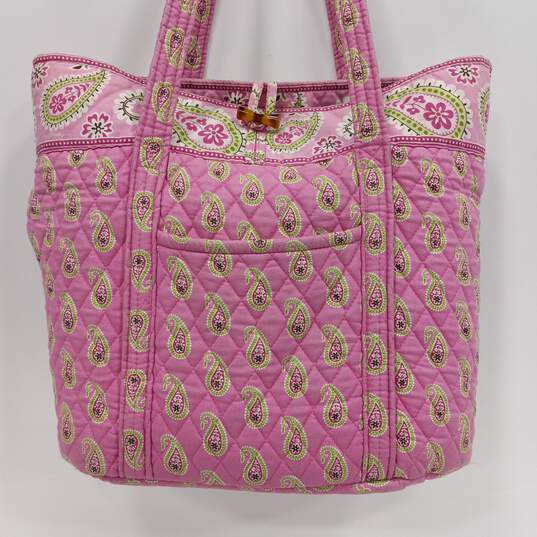 Vera Bradley Women's Pink Paisley Print Tote Bag image number 2
