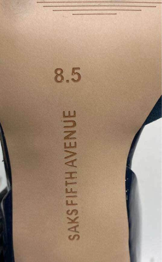 Buy the Saks Fifth Avenue Suede Low Pump Heels Blue 8.5 | GoodwillFinds