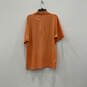 Mens Orange Short Sleeve Spread Collar Pullover Polo Shirt Size L image number 2