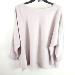 O Women Pastel Purple Poncho Knitted Top S alternative image