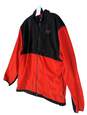 Mens Red Black Long Sleeve Pockets Casual Full Zip Jacket Size X Large image number 3