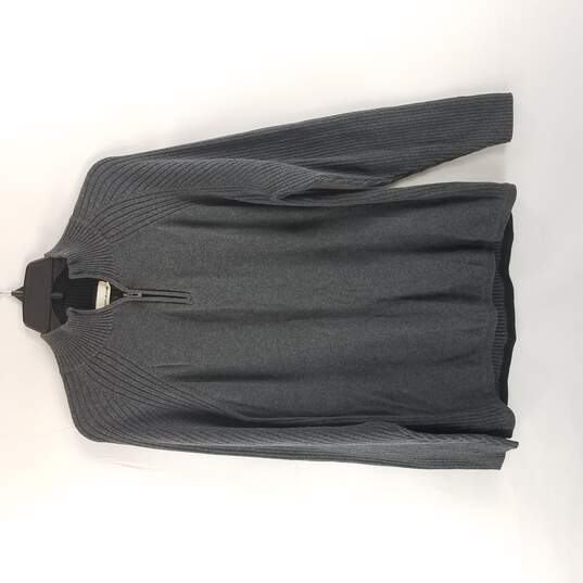 DKNY Men Grey Quarter Zip Sweater XL image number 1