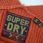 SUPER DRY WM's V-Neck Jumper Orange Acrylic Knitted Sweater Size 6 image number 3