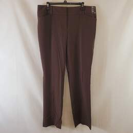 7th Ave Design Studio Women Brown Dress Pants 16 NWT