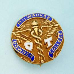 Vintage 10K Yellow Gold Milwaukee Downer College Nurses Pin