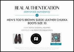 Tod's Men's Brown Suede Leather Chukka Boots Size 10 AUTHENTICATED alternative image