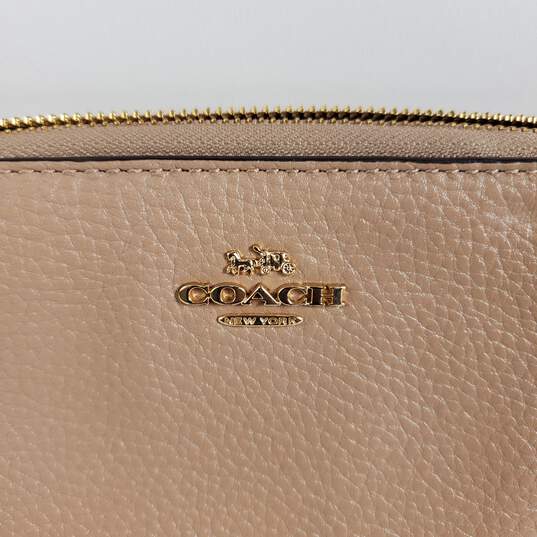 Coach Tan Beige Coin Purse Wallet image number 4