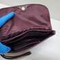 Wm COACH Purple Leather Wristlet Purse Bag image number 2