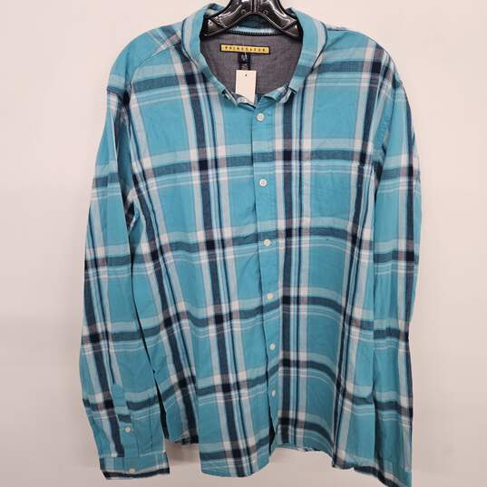 Prince & Fox Blue Plaid Button Up image number 1