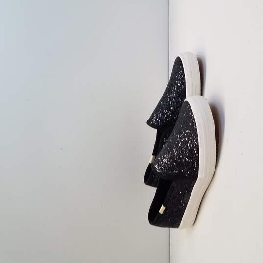 Buy the Kate Spade Keds Black Glitter slip on shoes Size  | GoodwillFinds