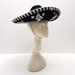 Salazar Yepez Charro/Mariachi Hat, Black, Silver, Youth Size Small