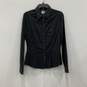 Dolce & Gabbana Womens Black Long Sleeve Pointed Collar Button-Up Shirt Sz 28x42 image number 1