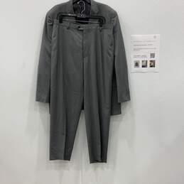 Ermenegildo Zegna Mens Gray Two Button Blazer & Pant Suit Set Size 44L W38 w/COA
