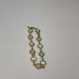 Designer Swarovski Gold-Tone Crystal Cut Stone Fashionable Chain Bracelet alternative image
