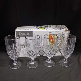 Dublin Crystal Set of Four Glass Cups IOB